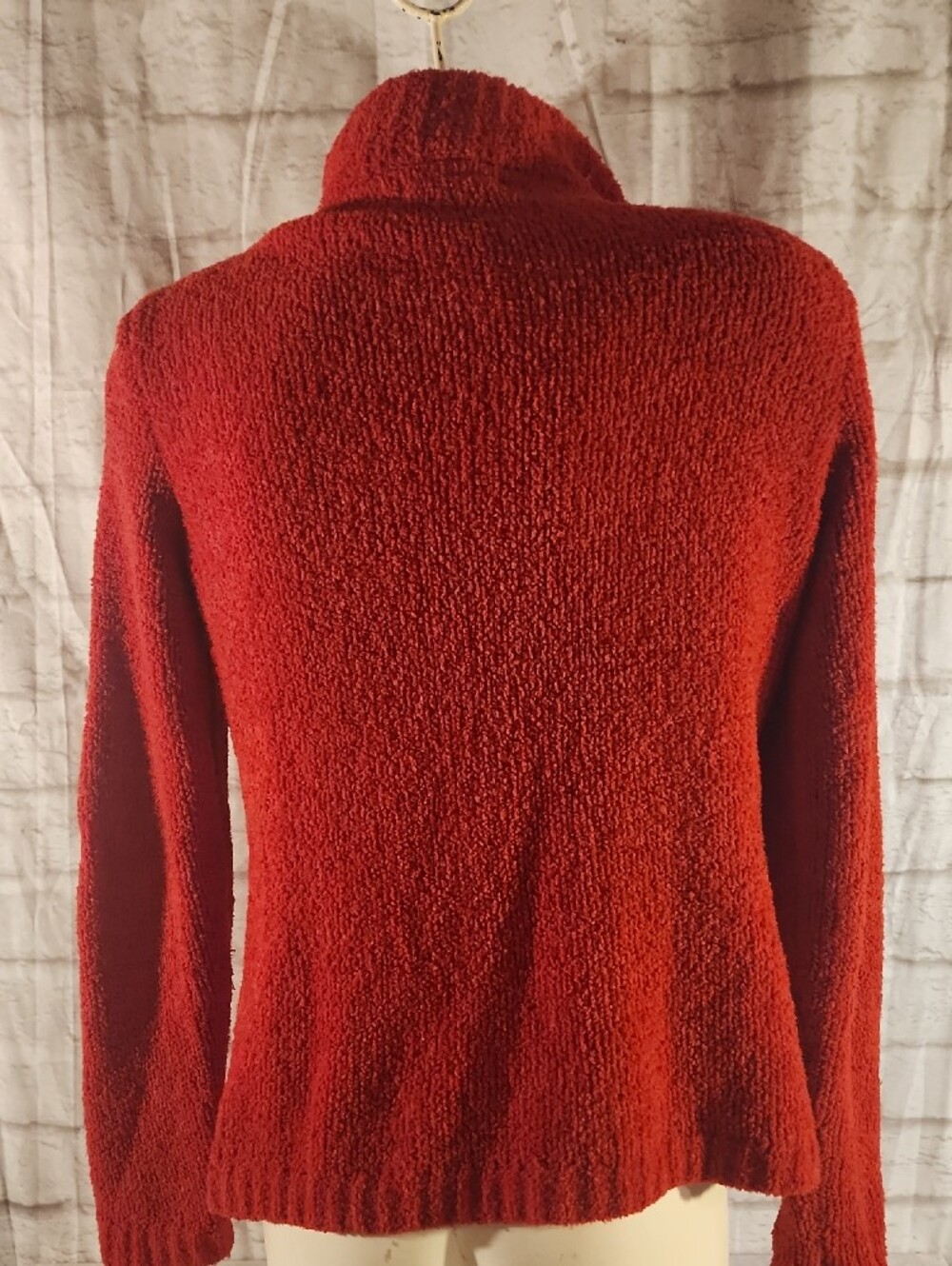 Eddie Bauer Plush Deep Red Teddy Zip-Up Jacket - Picture 8 of 11